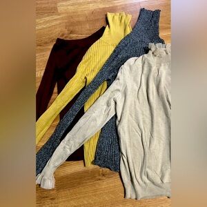 -Sweater Bundle – 4 Pieces for $30-Cream, Gray, Yellow, Burgundy
